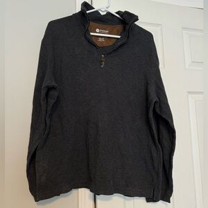 Haggar Charcoal Quarter-Zip Sweater